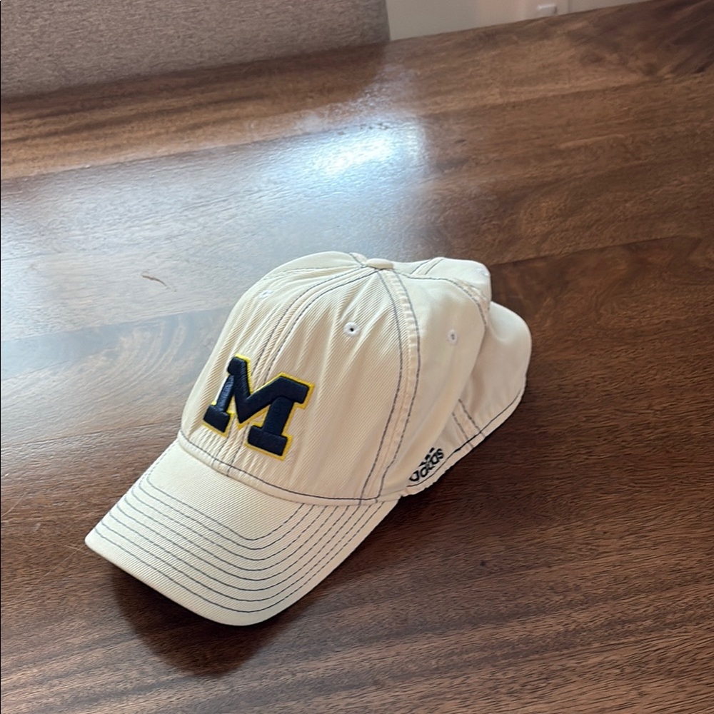 Adidas Cream Cap with Blue Michigan Logo